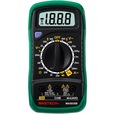 КВТ Мультиметр цифровой Mastech MAS 830B 57761 KVT КВТ Мультиметр цифровой Mastech MAS 830B 57761 KVT
