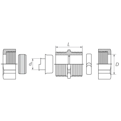 КВТ Муфта СТМ-20 для соединений труба-металлорукав 61404 KVT КВТ Муфта СТМ-20 для соединений труба-металлорукав 61404 KVT