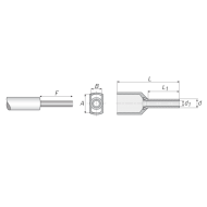 КВТ Наконечник втулочный двойной НШВИ(2) 1.5–8 (мин партия 100 шт.) 61587 KVT