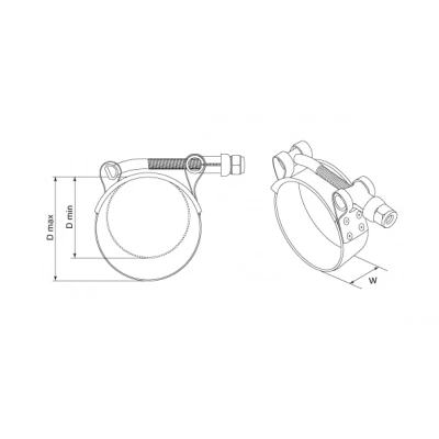 КВТ Хомут силовой T-bolt ST 114-122/W2 (мин партия 10 шт.) 77791 KVT КВТ Хомут силовой T-bolt ST 114-122/W2 (мин партия 10 шт.) 77791 KVT