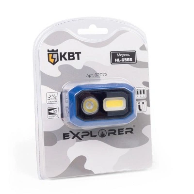 КВТ Фонарик налобный "Explorer" HL-6566 82072 KVT КВТ Фонарик налобный "Explorer" HL-6566 82072 KVT