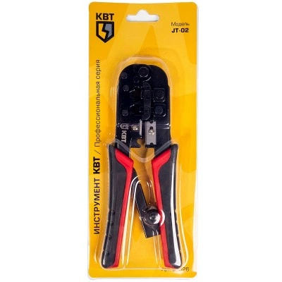 КВТ Кримпер с 2 встроенными модулями RJ-45, RJ-12, RJ-11 84626 KVT КВТ Кримпер с 2 встроенными модулями RJ-45, RJ-12, RJ-11 84626 KVT