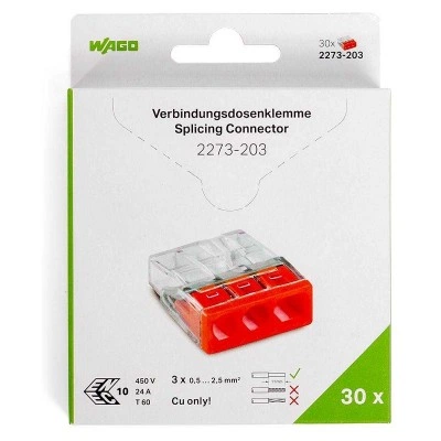 КВТ Клеммы WAGO 2273-204/996-020 (4Х2,5мм2) (блистер 20 шт.) 86571 KVT