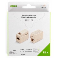 КВТ Клеммы WAGO 224-112/996-015 (2,5мм2 белый) (блистер 15шт.) 86575 KVT