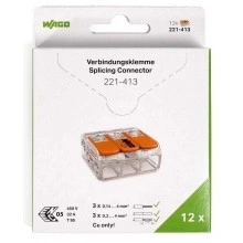 КВТ Клеммы WAGO 221-413/996-012 (3Х4,0мм2) (блистер 12шт.) 86580 KVT